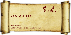 Viola Lili névjegykártya