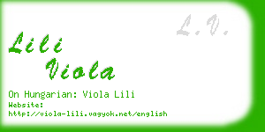 lili viola business card